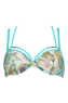 oriental morphosis green turquoise plunge balcony bra