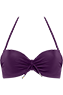 Musubi Purple Plunge balcony bikini top