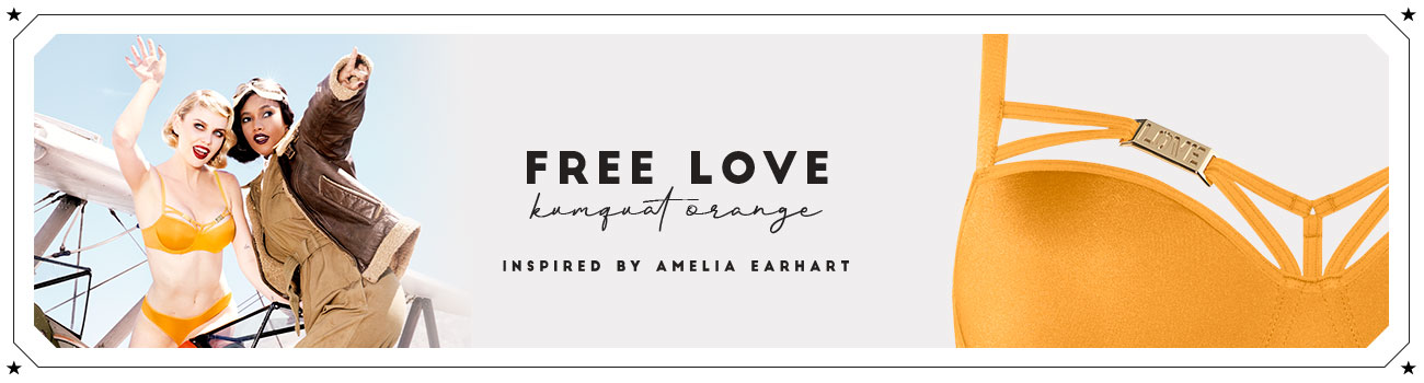 SS20 collection Free Love kumquat orange header banner