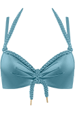Holi Glamour aqua blue push up bikini top