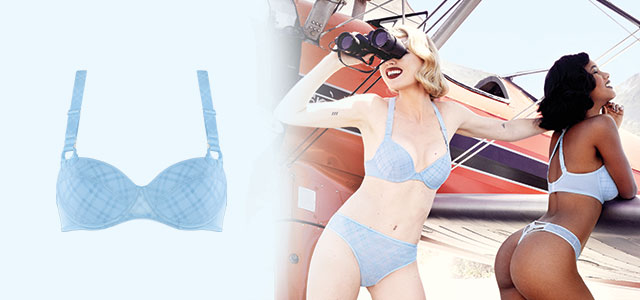 SS20 Gloria sky blue lingerie collection