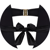 swimwear details cache coeur black SS19