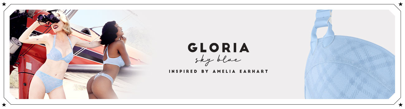 SS20 collection Gloria sky blue header banner