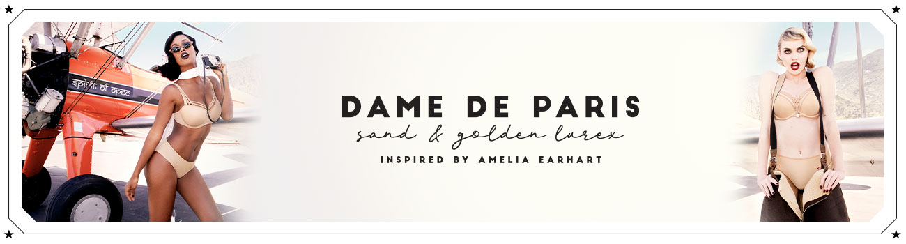 SS20 collection Dame de Paris sand golden lurex header banner