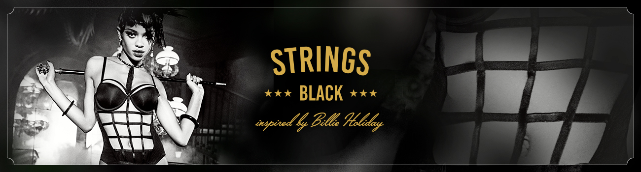 FW19 collection Strings Black header banner