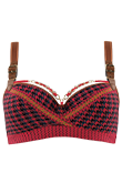 arasaid red pied de poule balcony bra