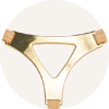 Style Triangle Gold bra details