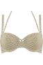 holi vintage ivory/gold plunge balcony bikini top