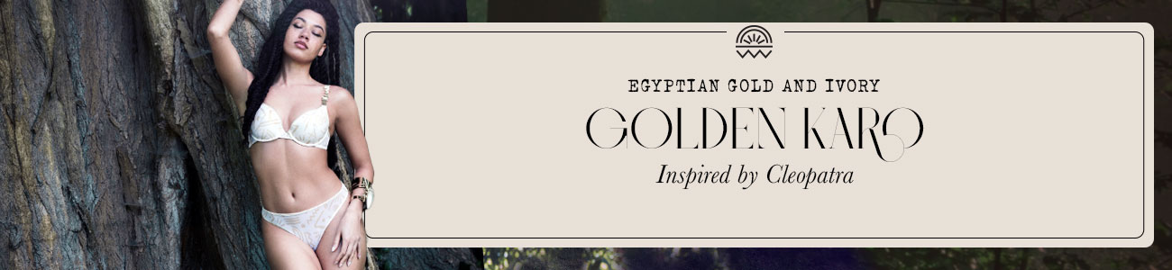 SS21 collection Golden Karo egyptian gold and ivory header banner