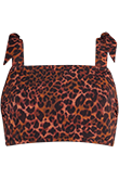 jungle diva brown and dark orange unwired bikinitop