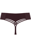 dame de paris aubergine and silver lurex