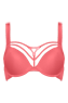 triangle rosy coral wired padded push up bra 17791