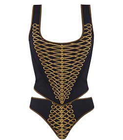 Couture Pirate Queen in black and gold | Marlies Dekkers designer lingerie