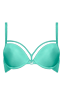 space odyssey green lagune wired padded push up bra