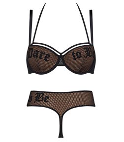 style lingerie collection Dare To Be black and sand FW18