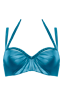 holi glamour dusk blue plunge balcony bikini top