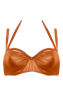 holi glamour marigold orange plunge balcony bikini top