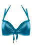 holi glamour dusk blue push up bikini top