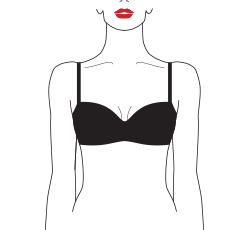 wired padded plunge balcony bra