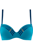 Velvet kiss ocean blue push up bikini top