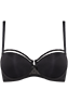 peekaboo black plunge balcony bra