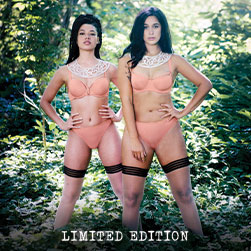 SS21 Space Odyssey shimmering peach lingerie collection