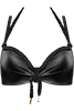 holi glamour Black push up bikini top