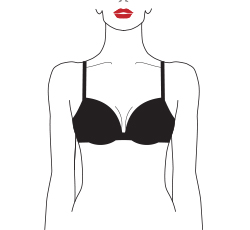 wired padded plunge bra