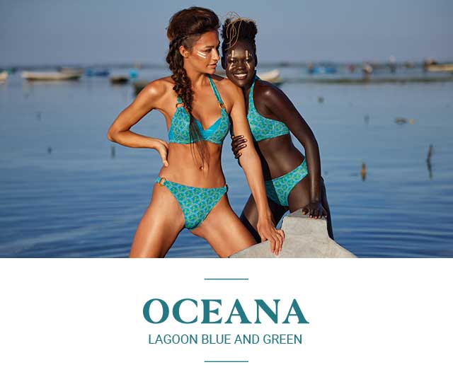 Oceana Lagoon Blue and Green | SS22 Swimwear Inspiration | Marlies Dekkers