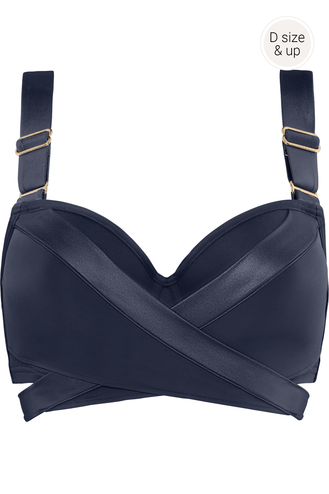 cache coeur plunge balcony bikini top